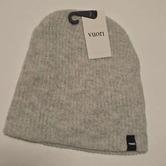 NWT- Vuori Wool + Cashmere Unisex Manchester Beanie Hat, One Size, Tan Brown Oat Vuori beanie - Gem main image 3